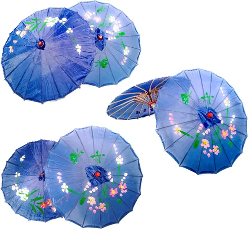 Miniatura 2 de TJ Global - Sombrilla de 6 paraguas chinos japoneses de 33 pulgadas para bodas, fotografías, disfraces, cosplay, decoración y otros eventos, 6
