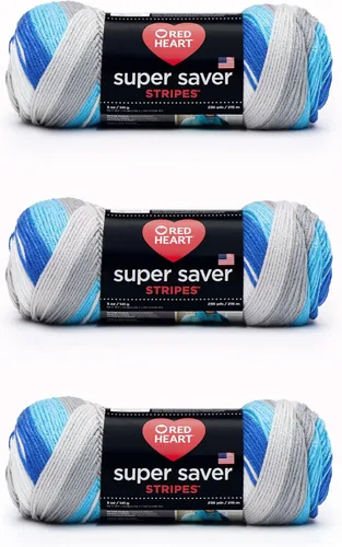 Miniatura 106 de Red Heart Hilo Super Saver, paquete de 3, estampado artístico, 3 unidades Estampado De Artista
