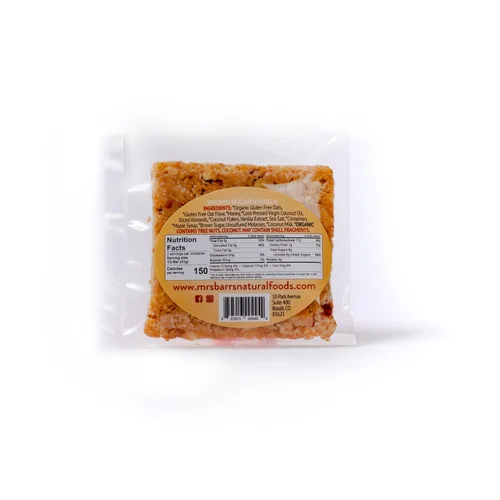 Miniatura 3 de Mrs. Barr's Natural Foods Barras de granola Azúcar moreno vainilla Avena orgánica certificada sin gluten Textura suave Lote pequeño
