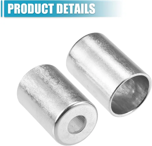 Miniatura 5 de uxcell 8 unids aluminio del coche cilíndrico aire acondicionado tubería junta manga 0.354 in 0.787 in agujero diámetro