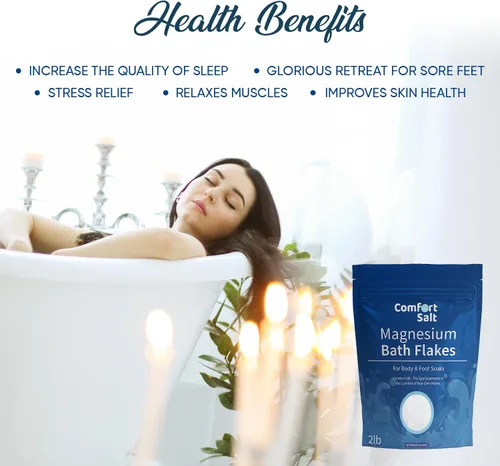 Miniatura 3 de Copos de baño de magnesio Remoja para relajación, recuperación y bienestar Bolsa de 2 libras