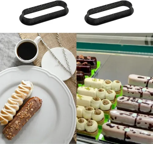 Miniatura 6 de Anillos redondos para tarta con parte inferior de tarta para torta, anillos perforados antiadherentes para mousse, queso, pastel, muffins, pastel