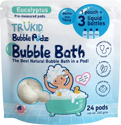 Miniatura 21 de TruKid Bubble Podz - Baño de burbujas para niños, niños pequeños y bebés, bomba de baño suave y refrescante sin lágrimas para piel sensible