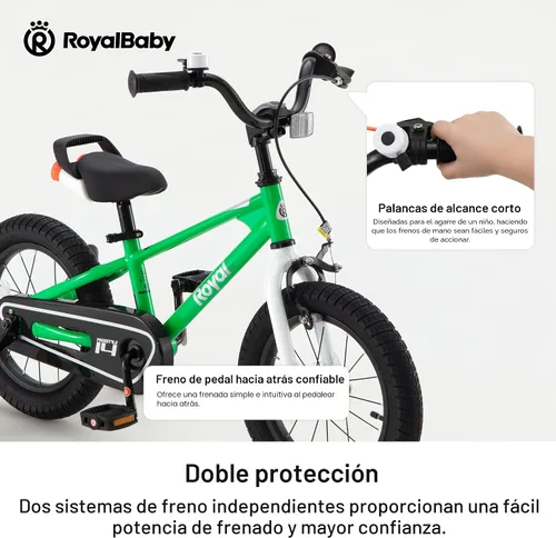 Miniatura 6 de RoyalBaby Freestyle Kids Bike 12 14 16 Inch with Training Wheels, 18 Inch with Kickstand, Bicycle for Ages 3-10 Years Boys Girls