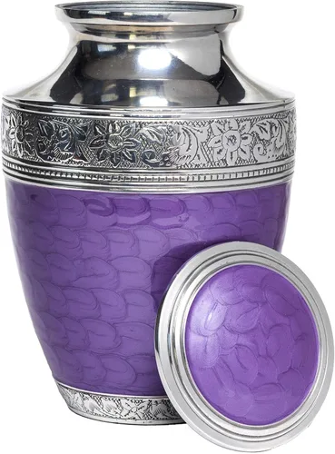 Miniatura 14 de Eternal Harmony Urna grande para cenizas, urna de cremación masculina y femenina para cenizas humanas con acabados elegantes, sello seguro y bolsa