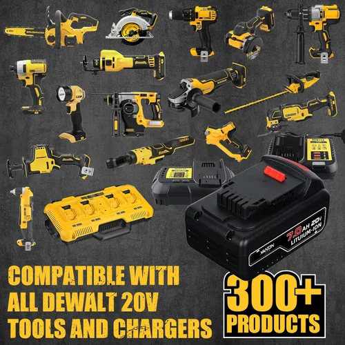 Miniatura 5 de VANON 7.0Ah 20V Reemplazo para batería Dewalt 20V Max de iones de litio compatible con Dewalt Bateria DCB200 DCB204 DCB206 DCB201 DCB203 DCB181