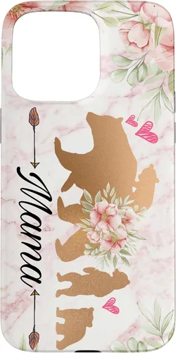 Miniatura 30 de iPhone 15 Plus Mama Bear & Cubs Design Phone Grip para mamá - Funda para 3 niños