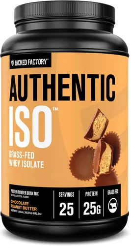 Miniatura 12 de Jacked Factory Auténtico polvo aislado de proteína de suero ISO, bajo en carbohidratos, proteína de construcción muscular sin OMG sin rellenos