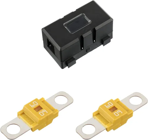 Miniatura 10 de Portafusible MIDI y 2 piezas de fusible MIDI de 100A de alta corriente, fusible de tornillo para autos, camiones, vehículos (100 Amp)
