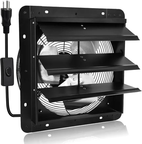 Miniatura 13 de Criditpid Ventilador Extractor de Pared con Persiana de 7 Pulgadas, Ventilador Extractor de Cocina con Interruptor de Encendido/Apagado para Ático