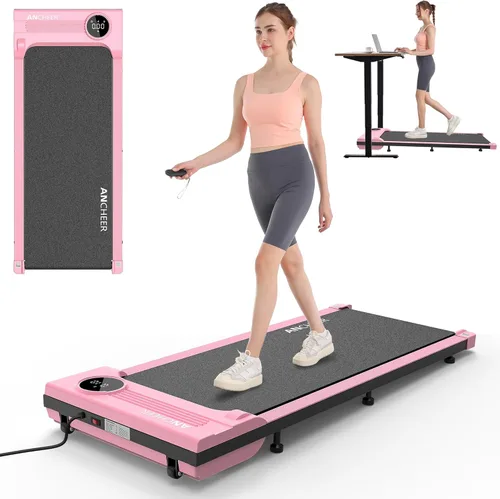 ANCHEER Walking Pad 3.0HP Under Desk Treadmill 300lbs Weight Capacity with Remote Control, Compact Electric Treadmills for Home/Gym/Office with LED