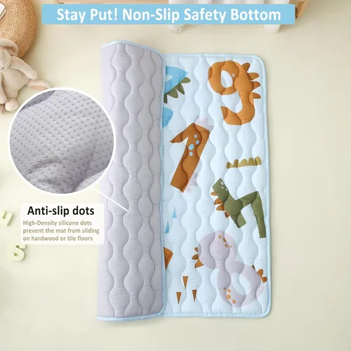 Miniatura 4 de Viviland Alfombrillas para bebé, 50 x 50 pulgadas, tapete acolchado grueso para bebés y niños pequeños, antideslizante y lavable a máquina, números