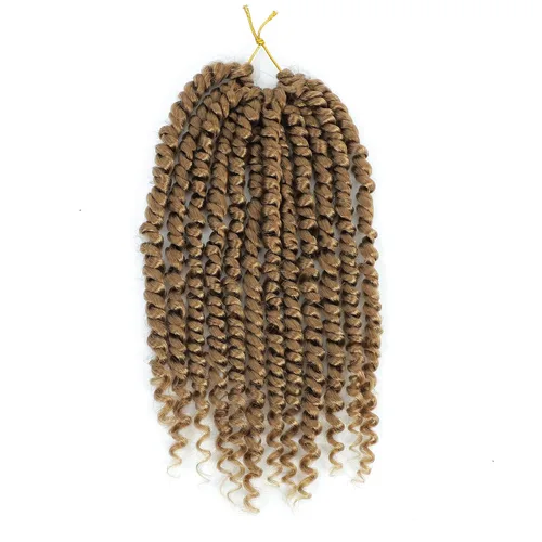 Miniatura 7 de Cabello Passion Twist de 8 pulgadas, 8 paquetes, cabello de ganchillo pretrenzado para mujeres negras, cabello rizado de ganchillo preenlazado, 27#