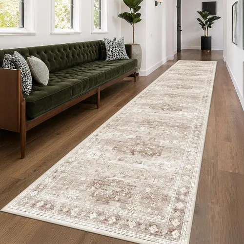 Miniatura 43 de Alfombra Boho Negra para Sala de Estar - Alfombra de Área Lavable de 10x14 Pies, Alfombras de Comedor para Debajo de la Mesa, Alfombra Suave de Pelo