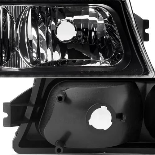 Miniatura 3 de AKKON - Para 2003-2006 Chevy Silverado Avalanche, faros delanteros negros con bisel, lámparas de defensa para conductor+pasajero, par de luces