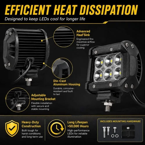 Miniatura 5 de Shangyuan Pontón - Faros delanteros de acoplamiento para barco, luces LED marinas para kayak, bajo, Jon, pesca, lancha, luz de esparcidor, camiseta