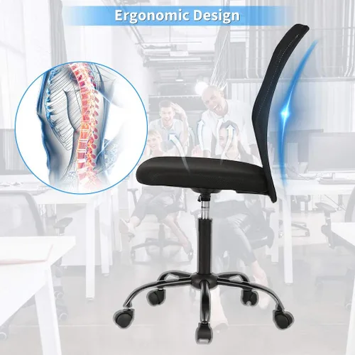 Miniatura 4 de Silla de oficina ergonómica de escritorio, silla ejecutiva con respaldo de malla, giratoria para juegos, silla moderna y ajustable de altura