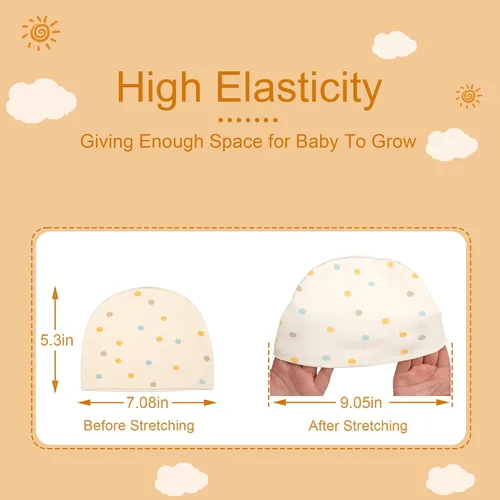 Miniatura 2 de HiBwoBwo Newborn Hospital Hat Spring Summer Autumn Baby Beanie Baby Boys Girls Hats 0-6 Months