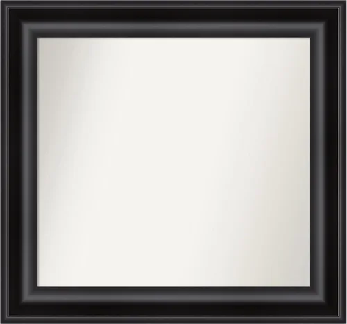Miniatura 145 de Amanti Art Espejo personalizado, espejo de baño negro puente, espejo de pared o espejo de tocador de baño sobre el fregadero (26 x 26 pulgadas)
