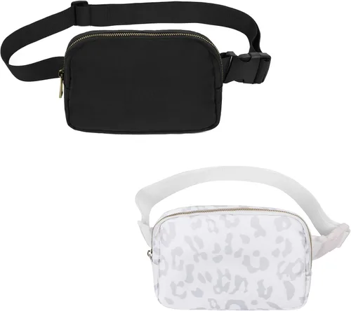 Miniatura 15 de VOROLO Riñonera para mujeres y hombres, bolsa cruzada, bolsa de cinturón con correa ajustable, Rosa, 5,6 pulg.