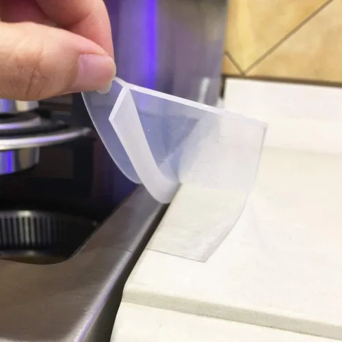 Miniatura 17 de Kindga - Cubierta de silicona para cubrir los espacios entre la mesada de la cocina y los electrodomésticos como la lavadora y la estufa, fácil