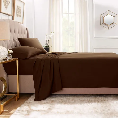 Miniatura 22 de Lujosa sábana encimera y 2 fundas de almohada, algodón puro extrasuave, 800 hilos, transpirable, fácil de lavar, juego de 3 piezas, tamaño King