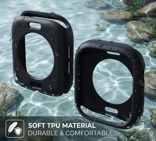 Miniatura 2 de Funda de silicona suave con correa compatible con Apple Watch de 1.92 pulgadas, 1.81 pulgadas, 1.77 pulgadas, 1.73 pulgadas, 1.654 pulgadas, 1.614