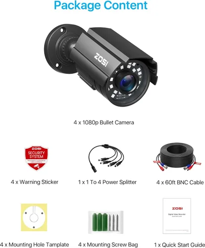 Miniatura 8 de ZOSI Fuente de alimentación para sistema de vigilancia de cámara de seguridad del hogar