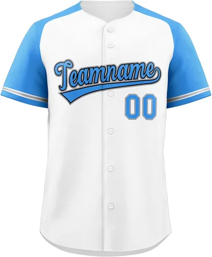 Miniatura 84 de Camisetas de béisbol personalizadas con botones de manga corta, número de nombre cosido personalizado / impreso para adultos y jóvenes