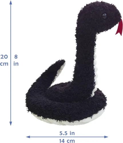 Miniatura 3 de Juguete de peluche negro de serpiente de peluche, suave juguete de peluche para niños y niñas, regalos para niños o novia, 17 pulgadas