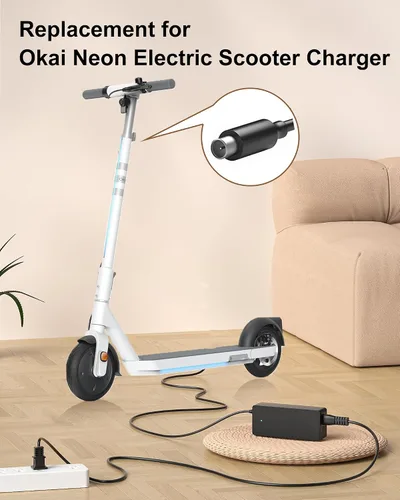 Miniatura 2 de Cargador eléctrico de 42 V para scooter Okai Neon Lite EA10 ES10 ES20 ES50B Scooter, AovoPro M365 Pro ES60 EW6 ES80, YADEA KS5 Pro KS1, Macwheel MX1