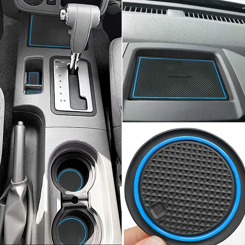 Miniatura 12 de auovo Alfombrillas antipolvo para Frontier Crew Cab 2005-2020, accesorios Xterra 2005-2015, ajuste personalizado, forros para bolsillo de puerta