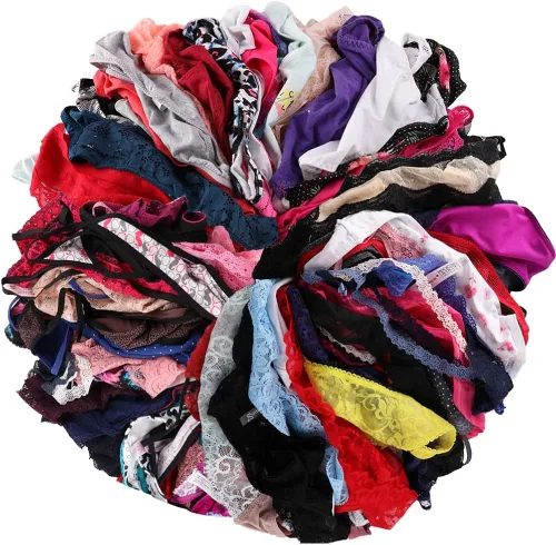 Miniatura 4 de WDX Variedad de bragas para mujer, ropa interior de 20 unidades, tangas sexys hipster (S)