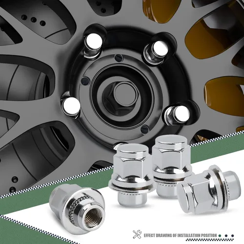 Miniatura 4 de Tuercas Mag de 0.472 in x 1.5 compatibles con Toyota Tacoma Camry Corolla 5 Lug Wheel, M12x1.5 OE Style Aftermarket tuercas para Highlander RAV4