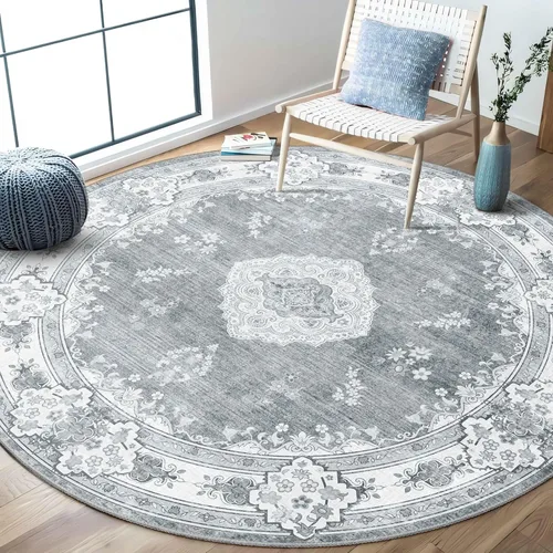 Miniatura 33 de Alfombra Verde MUJOO de 8'x10', Alfombras de Área para Sala de Estar, Alfombras Lavables, Alfombra Grande de Área, Alfombra Boho de Área de 8'x10
