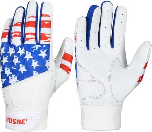 Miniatura 2 de Guantes de bateo de sóftbol, guantes de bateo de béisbol con bandera de Estados Unidos, guantes de bateo de béisbol con bandera estadounidense