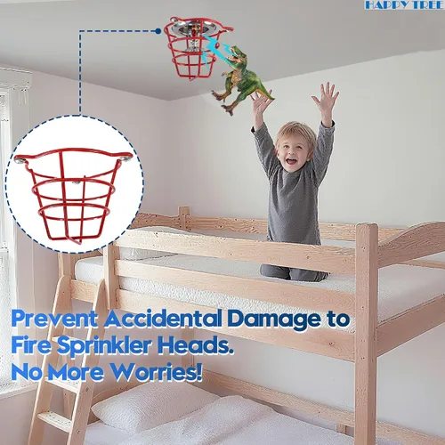 Miniatura 3 de Happy Tree Paquete de 6 jaulas de protección contra incendios para cabezales de incendios de 1/2" y 3/4" para proteger montaje empotrado, pared