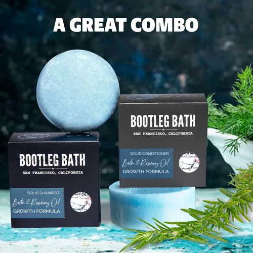 Miniatura 5 de Growth Formula - Juego de barra de champú y acondicionador con biotina y aceite esencial de romero, vegano, sin sulfatos, sin ftalatos, sin