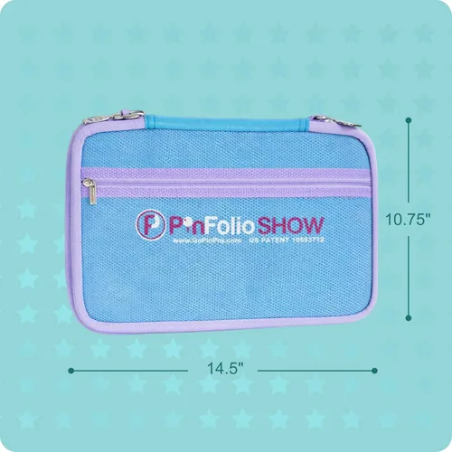 Miniatura 6 de PinFolio Bolsa de exhibición de alfileres, libro de pines ligero diseñado para almacenamiento y fácil comercio hasta 150 pines esmaltados de 1