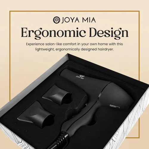 Miniatura 3 de JOYA MIA Anemoi - Secador de pelo de cerámica de 1875 W con accesorios, ligero y portátil para mujeres, 3 ajustes de calor/2 velocidades con Cool