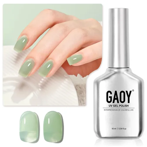 Miniatura 10 de GAOY Esmalte de uñas de gel color lila nude, 16ml, esmalte de gel neutro traslúcido que se quita con remojo, curado con luz UV para arte de uñas