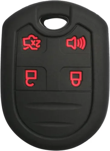 Funda de goma para llavero de 4 botones, funda protectora sin llave para Ford F150 F-150 F250 F350 Mustang Fusion Explorer Taurus Expedition Lincoln