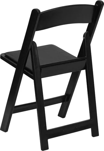 Miniatura 6 de EMMA + OLIVER Silla plegable, resina negra, paquete de 4 unidades, capacidad de peso de 800 libras, cómoda silla para eventos, silla plegable ligera
