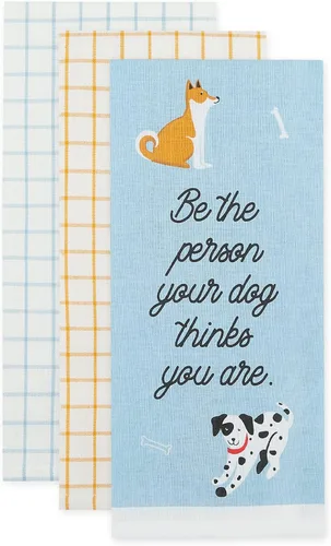 Miniatura 2 de DII Everyday Pets Kitchen Collection - Juego de paños de cocina absorbentes, 18x28, Dog Person, 3 unidades Perro Persona