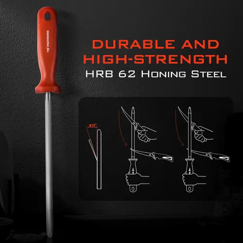 Miniatura 6 de KastKing Intimidator Cuchillos de Carnada y Fileteado, Hojas de Acero Inoxidable Alemán Ultra-Afiladas G4116, Agua Dulce o Salada, Mango Kit