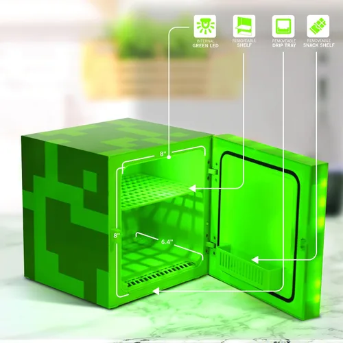 Miniatura 3 de Minecraft Green Creeper 9 Latas Mini Nevera 6.7L 10.4 x 10 x 10