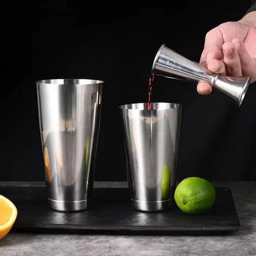 Miniatura 8 de Homestia Juego de cocteleras profesionales Boston de 18 oz y 28 oz, juego de coctelera ponderada, para camareros, coctelera profesional de bar