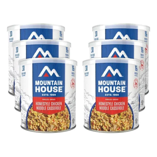 Miniatura 12 de Mountain House Fettuccine Alfredo liofilizado con pollo #10 lata – 9 porciones por lata – Alimento enlatado de supervivencia de emergencia