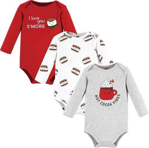 Miniatura 148 de Hudson Baby Body unisex de algodón de manga larga para bebé, leopardo rosa rojo