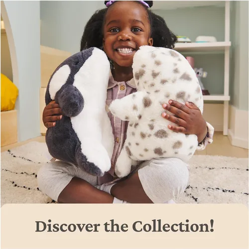 Miniatura 8 de GUND Flynn Orca Ballena de peluche, animal de peluche prémium de ballena para edades de 1 año en adelante, negro/blanco, 10 pulgadas